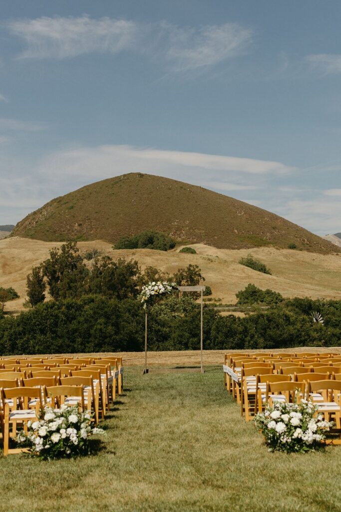 ceremony designed by central coast wedding planner