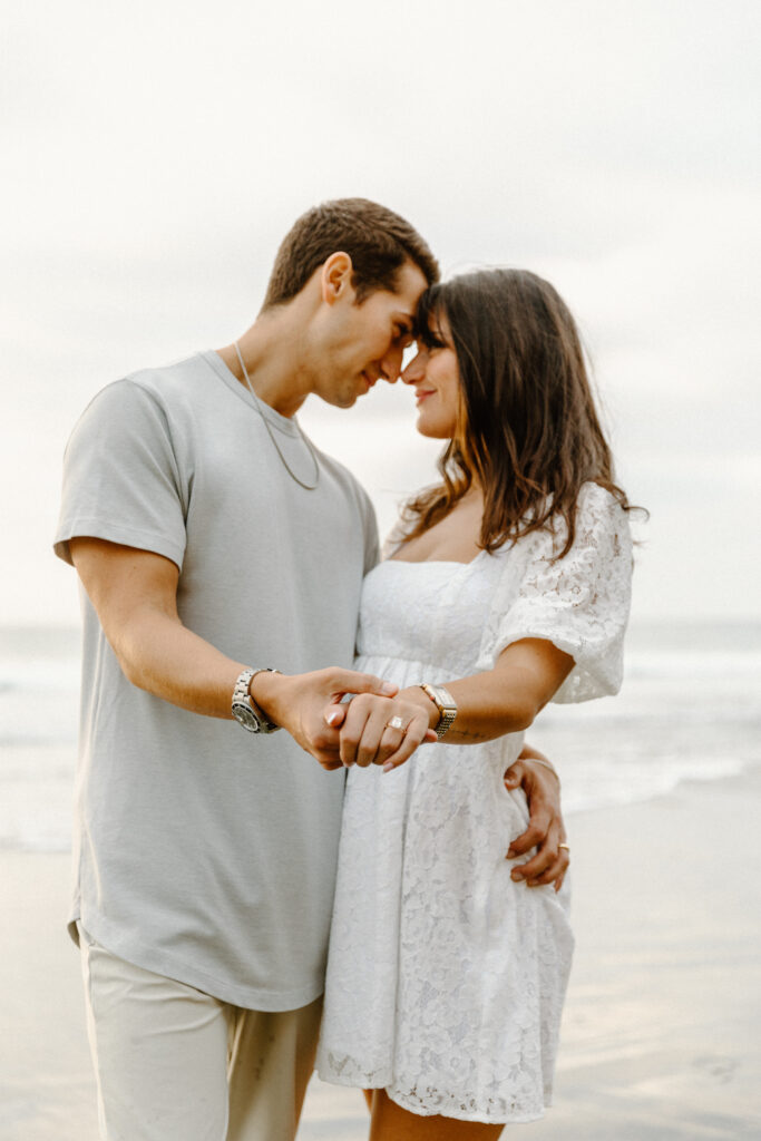 engagement photo shoot at beach