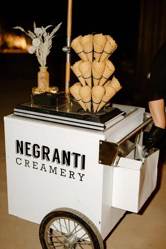 wedding ice cream cart